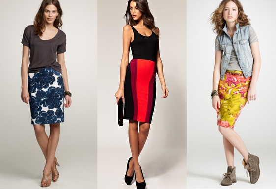 Color Saturation for Plus size women pencil skirts