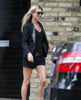 Kate Moss in black plus size women shorts
