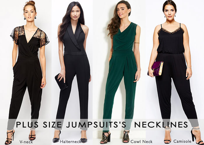 Plus size Jumpsuits's Necklines Vneck,Halter,Camisole,cowl