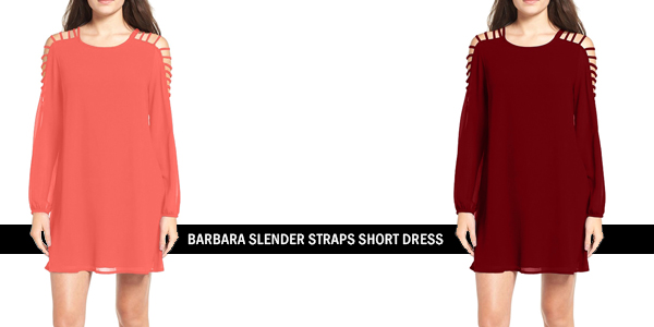 Barbara Slender Straps Short Dress