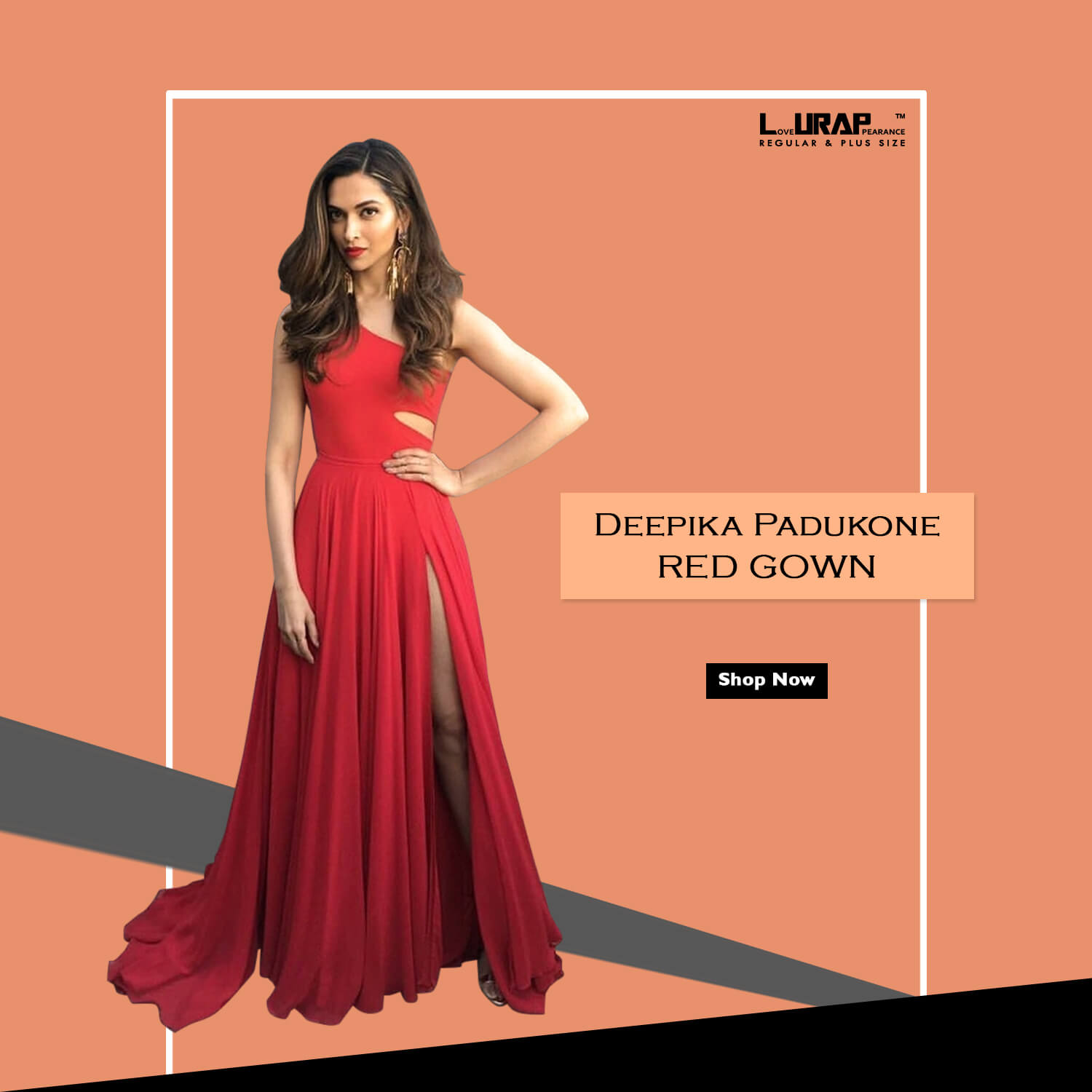  Deepika Padukone Red Gown