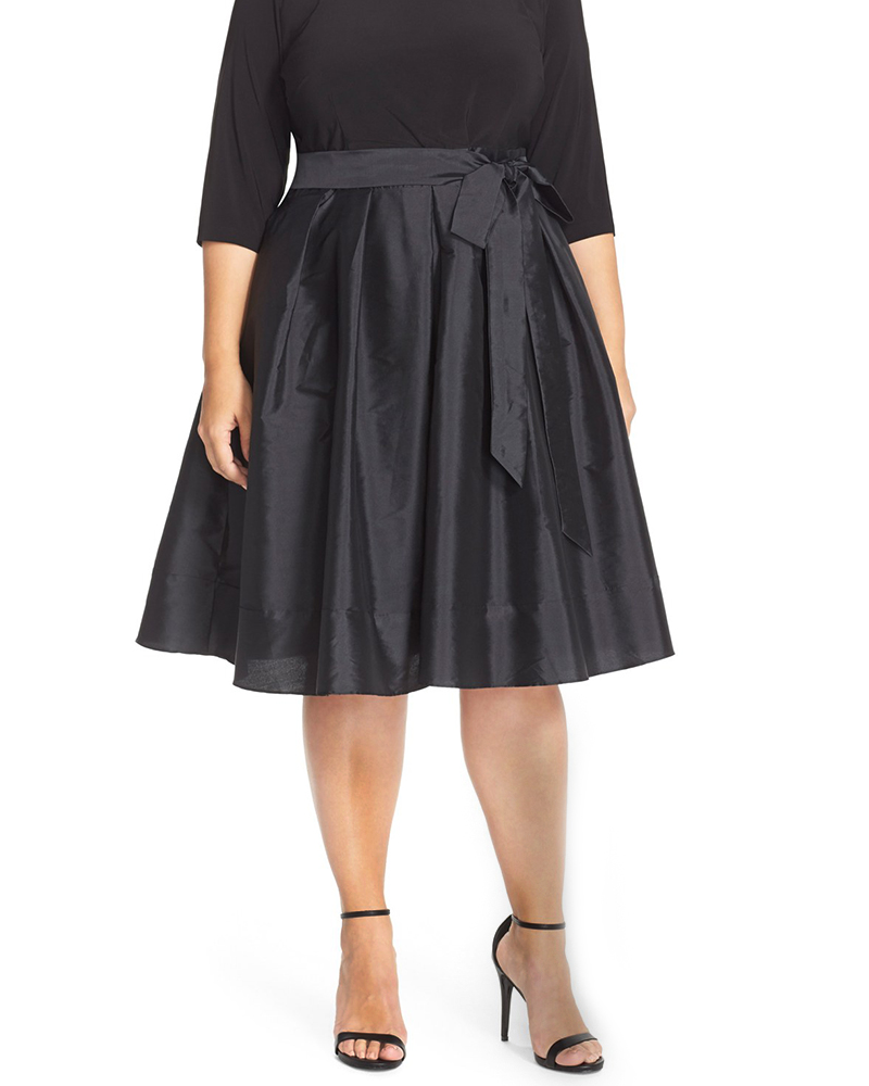 Black Flared Skirts for Women | Short & Long Flared Skirt Dress | Lurap
