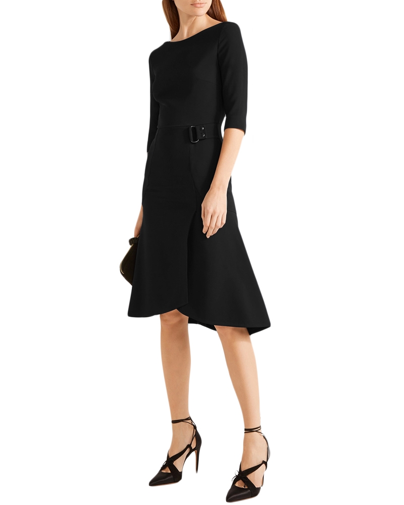 Boat Neck flared Dress